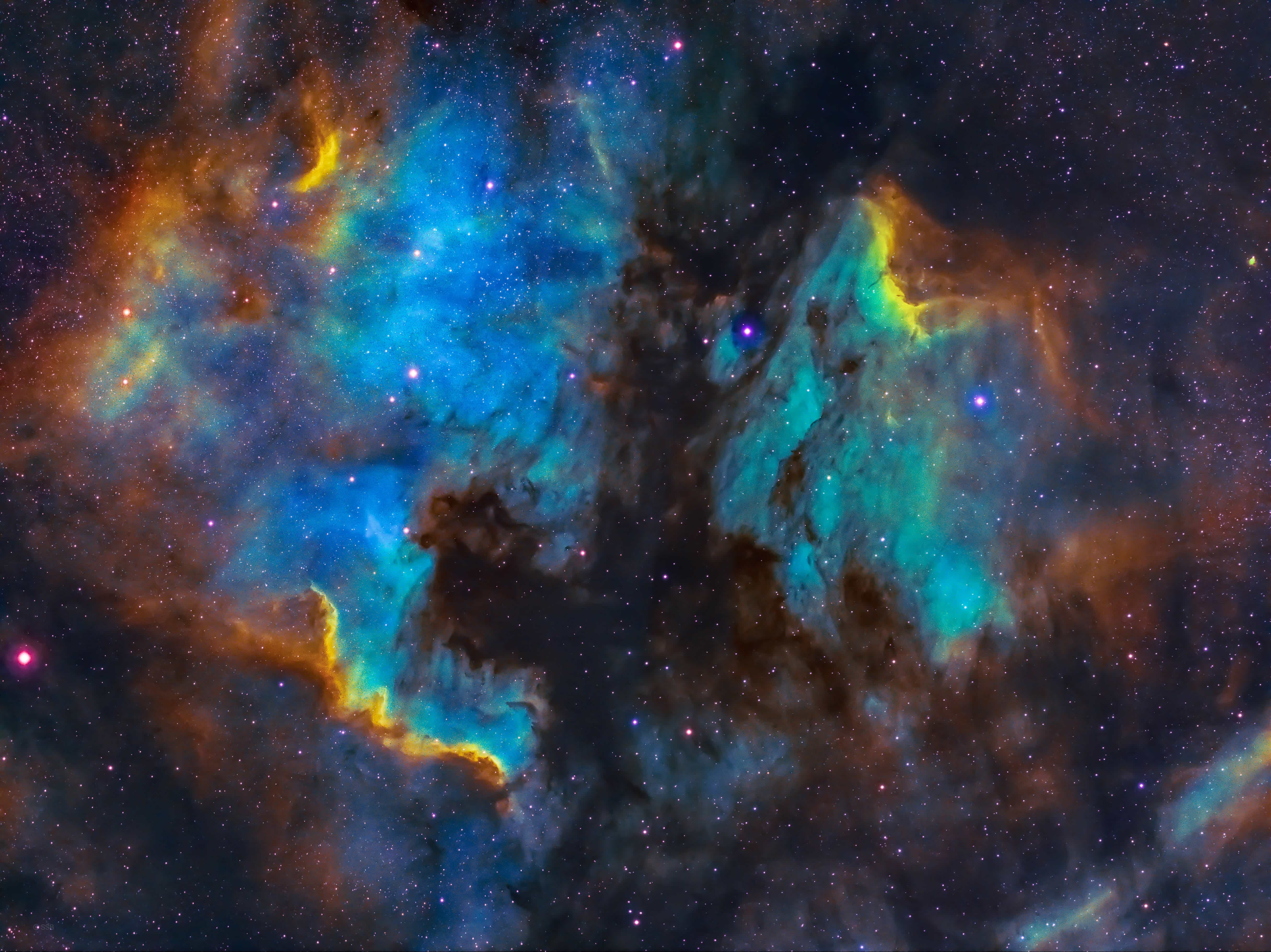 Blue and Black Galaxy